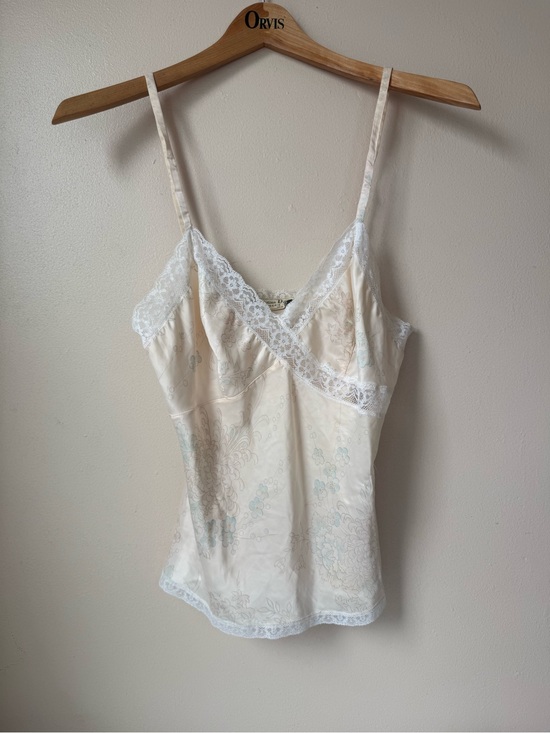 Dior Tops - Christian Dior Cream Floral Lace Trim Vintage Camisole Top